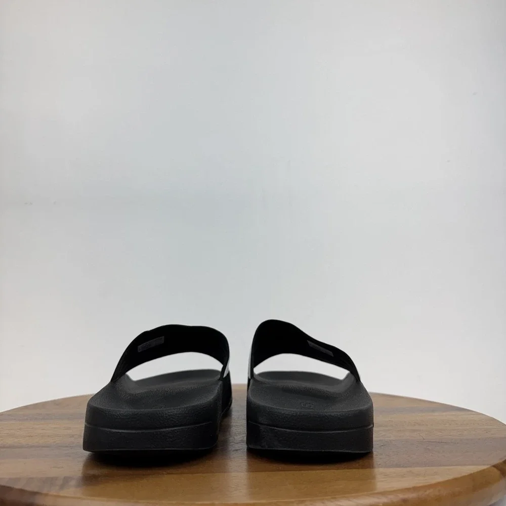 New Mens Adidas Adilette Shower Slide Black White Casual Sandals Size  11 M NWOB